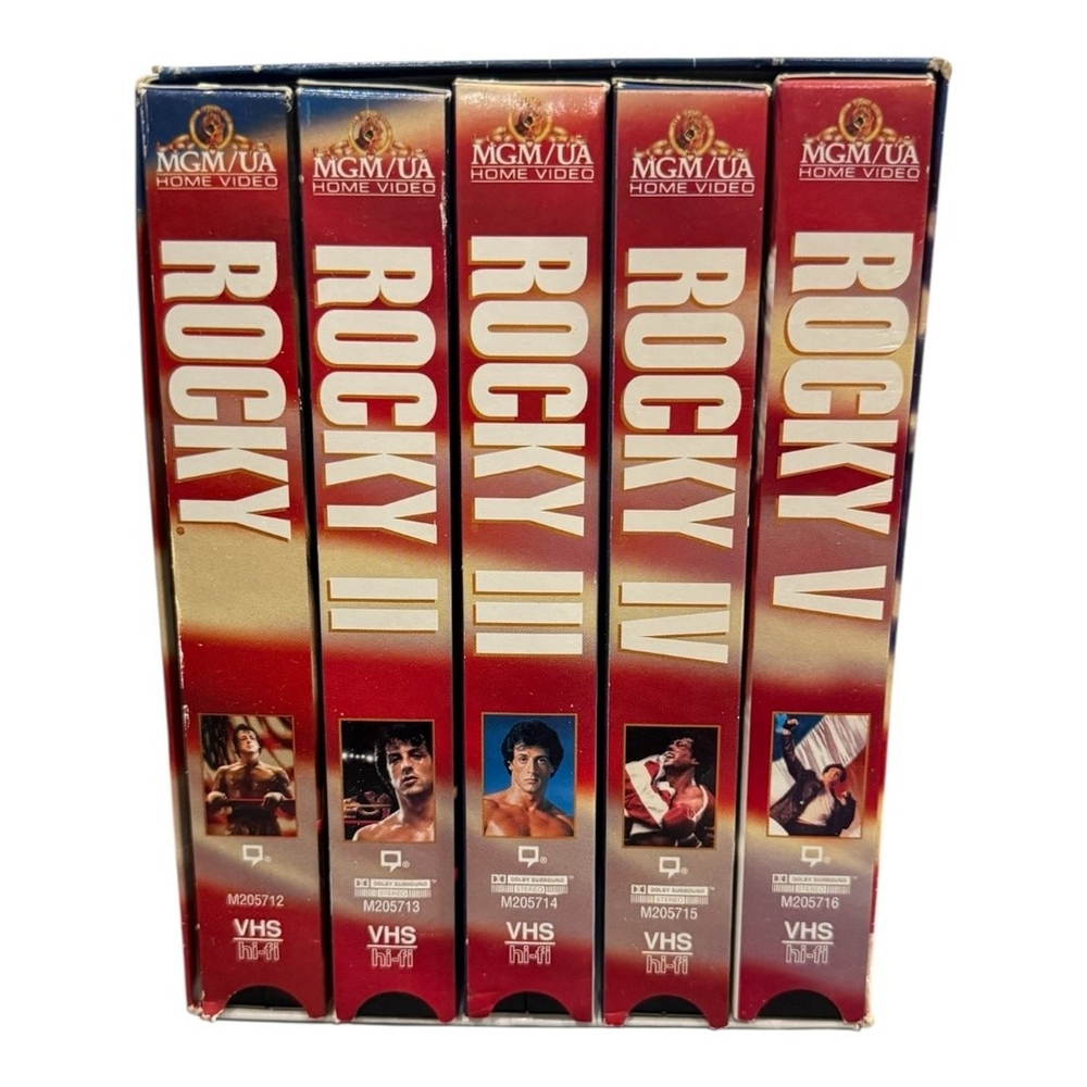 Vintage Rocky VHS 20th Anniversary Gift Set Boxed Collection Sylvester Stallone